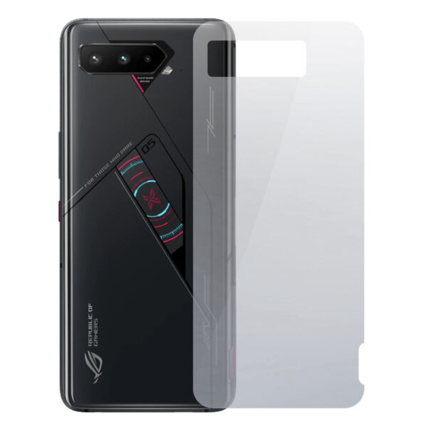 Folie Back Shield compatibila cu Asus ROG Phone 5s Pro, Protectie spate, Hidrogel in 3 straturi, Anti-ingalbenire, Anti-UV, Regenerabila, Anti-soc, Instalare usoara