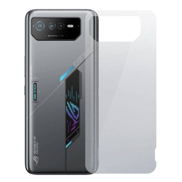 Folie Back Shield compatibila cu Asus ROG Phone 6D, Protectie spate, Hidrogel in 3 straturi, Anti-ingalbenire, Anti-UV, Regenerabila, Anti-soc, Instalare usoara