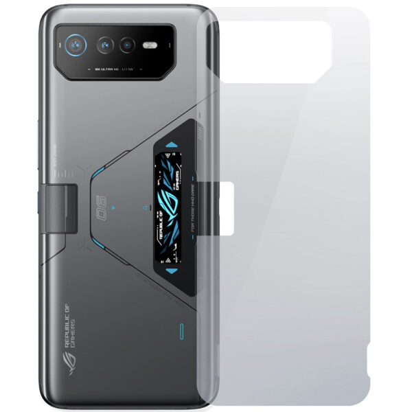 Folie Back Shield compatibila cu Asus ROG Phone 6D Ultimate, Protectie spate, Hidrogel in 3 straturi, Anti-ingalbenire, Anti-UV, Regenerabila, Anti-soc, Instalare usoara