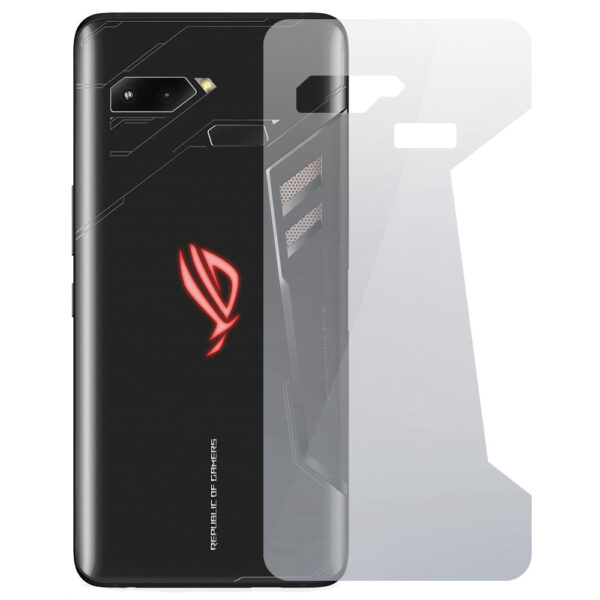 Folie Back Shield compatibila cu Asus ROG Phone (ZS600KL), Protectie spate, Hidrogel in 3 straturi, Anti-ingalbenire, Anti-UV, Regenerabila, Anti-soc, Instalare usoara