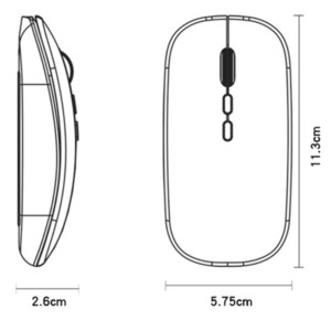 Mouse wireless Yesido, Design ergonomic, Culoare Argintiu