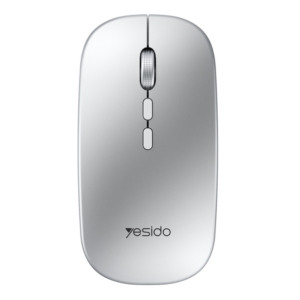 Mouse wireless Yesido, Design ergonomic, Culoare Argintiu