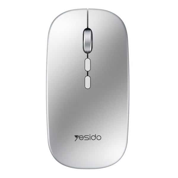 Mouse wireless Yesido, Design ergonomic, Culoare Argintiu