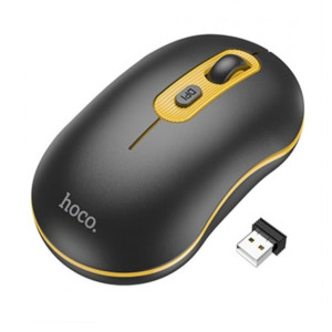 Mouse wireless Hoco Confort, Design ergonomic, Negru