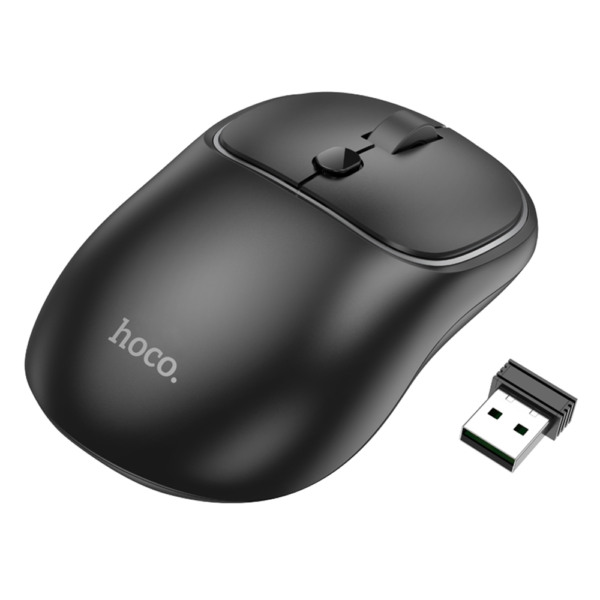 Mouse wireless Hoco Royal, Design ergonomic, Mod dual, Culoare Negru