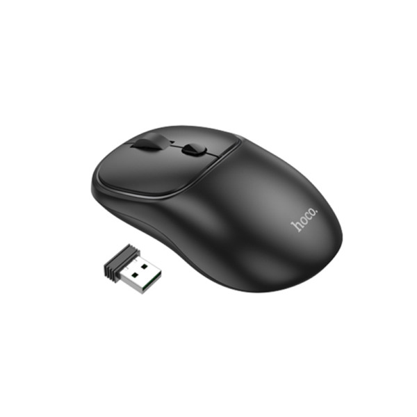 Mouse wireless Hoco Royal, Design ergonomic, Mod dual, Culoare Negru