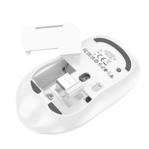 Mouse wireless Hoco Royal, Design ergonomic, Mod dual, Culoare Alb