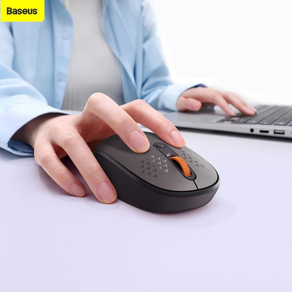 Mouse wireless Baseus Multipoint, Design ergonomic, Gri