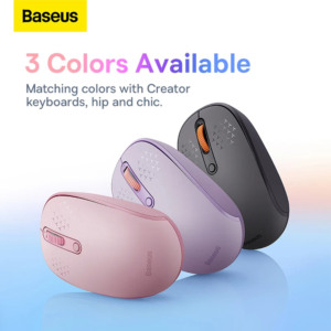 Mouse wireless Baseus Multipoint, Design ergonomic, Gri