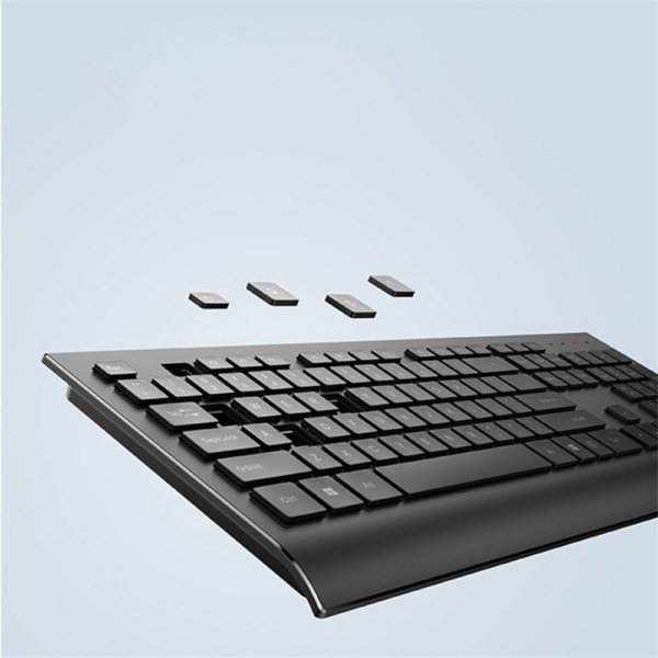 Set mouse si tastatura wireless Yesido Diamond Confort, Design ergonomic, Negru