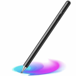 Stylus pen, Universal, Compatibil cu telefoane si tablete, TouchPen Plus, Compact, Confortabil, Ideal pentru scris si desen, Varf siliconic, Negru