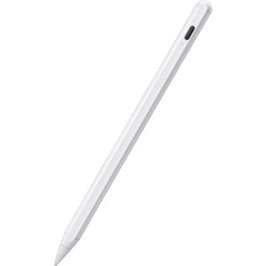 Stylus pen, Activ, Universal, Compatibil cu telefoane si tablete, IntelliPen Plus, Magnetic, Palm rejection, Digital, Compact, Confortabil, Ideal pentru scris si desen, Cablu inclus, Alb