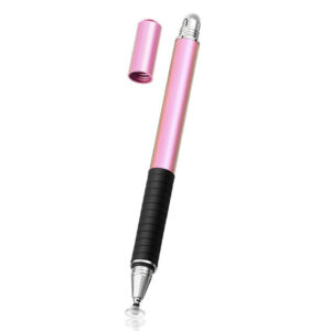 Stylus pen, Universal, Compatibil cu telefoane si tablete, TouchPen Classic, Compact, Confortabil, Ideal pentru scris si desen, Varf siliconic, Roz