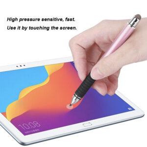 Stylus pen, Universal, Compatibil cu telefoane si tablete, TouchPen Classic, Compact, Confortabil, Ideal pentru scris si desen, Varf siliconic, Roz - 4