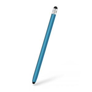 Stylus pen, Universal, Compatibil cu telefoane si tablete, TouchPen Swift, Compact, Confortabil, Ideal pentru scris si desen, Varf siliconic, Turcoaz