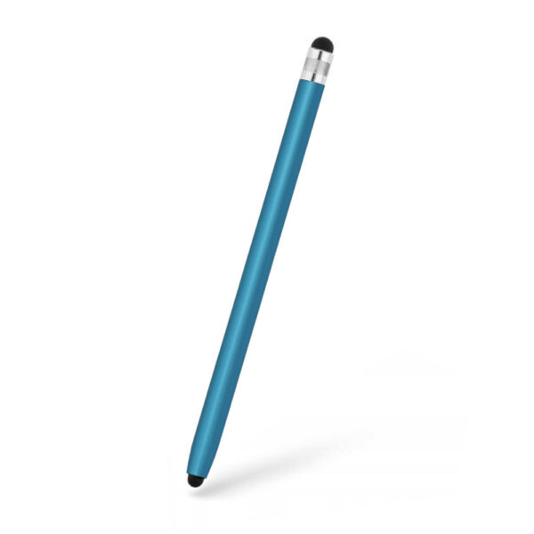 Stylus pen, Universal, Compatibil cu telefoane si tablete, TouchPen Swift, Compact, Confortabil, Ideal pentru scris si desen, Varf siliconic, Turcoaz