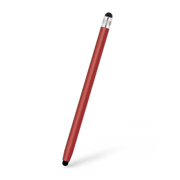 Stylus pen, Universal, Compatibil cu telefoane si tablete, TouchPen Swift, Compact, Confortabil, Ideal pentru scris si desen, Varf siliconic, Rosu