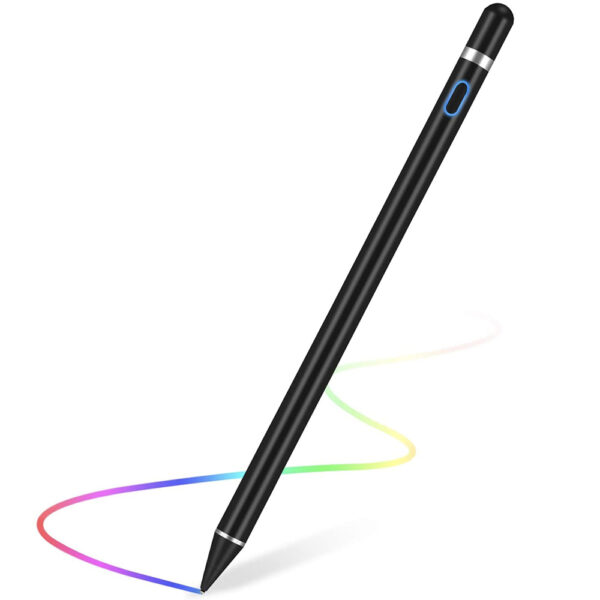 Stylus pen, Activ, Universal, Compatibil cu telefoane si tablete, SmartPen Prime, Compact, Confortabil, Ideal pentru scris si desen, Cablu inclus, Negru