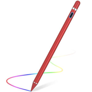 Stylus pen, Activ, Universal, Compatibil cu telefoane si tablete, SmartPen Prime, Compact, Confortabil, Ideal pentru scris si desen, Cablu inclus, Rosu