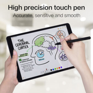 Stylus pen, Activ, Universal, Compatibil cu telefoane si tablete, SmartPen One, Compact, Confortabil, Ideal pentru scris si desen, Cablu inclus, Negru - 3