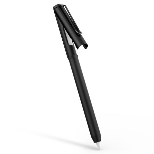 Husa de protectie, compatibila cu Apple Pencil (2nd Gen), Soft PenProtect, Silicon, Clema de prindere, Negru - 6