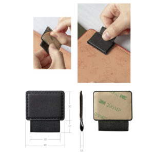 Suport pen, Universal, FONIX Stylus Holder Twist, Material elastic, Textil, Negru - 6