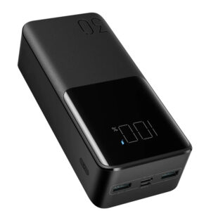 Baterie externa, Fast Charge, Capacitate 30000 mAh, FONIX RePower Quad Port, Display digital, 15W, 2 x USB-A, 1 x USB-C, 1 x Micro-USB, Cablu de alimentare Type-C inclus, Negru