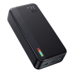 Baterie externa, Capacitate 30000 mAh, FONIX RePower Twist, Afisaj iluminat pentru nivelul bateriei, 2 x USB-A, 1 x USB-C, 1 x Micro-USB, Cablu USB la Type-C inclus, Negru