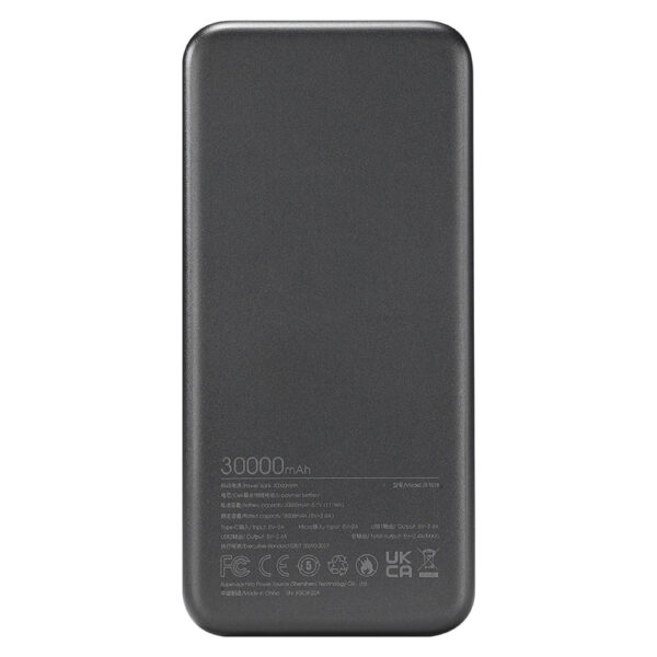 Baterie externa, Capacitate 30000 mAh, FONIX RePower Twist, Afisaj iluminat pentru nivelul bateriei, 2 x USB-A, 1 x USB-C, 1 x Micro-USB, Cablu USB la Type-C inclus, Negru - 5