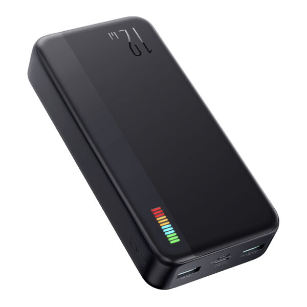 Baterie externa, Capacitate 20000 mAh, FONIX RePower Twist, Afisaj iluminat pentru nivelul bateriei, 2 x USB-A, 1 x USB-C, 1 x Micro-USB, Cablu USB la Type-C inclus, Negru