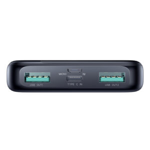 Baterie externa, Capacitate 10000 mAh, FONIX RePower Twist, Afisaj iluminat pentru nivelul bateriei, 2 x USB-A, 1 x USB-C, 1 x Micro-USB, Cablu USB la Type-C inclus, Negru - 4