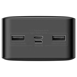 Baterie externa, Fast Charge, Capacitate 30000 mAh, FONIX RePower Grand, Display digital, Quick Charge 3.0, 15W, 2 x USB-A, 1 x USB-C, 1 x Micro-USB, Negru - 3