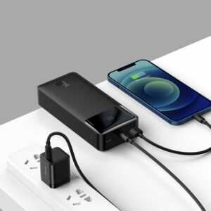 Baterie externa, Fast Charge, Capacitate 30000 mAh, FONIX RePower Grand, Display digital, Quick Charge 3.0, 15W, 2 x USB-A, 1 x USB-C, 1 x Micro-USB, Negru - 6