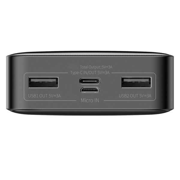 Baterie externa, Fast Charge, Capacitate 20000 mAh, FONIX RePower Grand, Display digital, Quick Charge 3.0, 15W, 2 x USB-A, 1 x USB-C, 1 x Micro-USB, Negru - 3