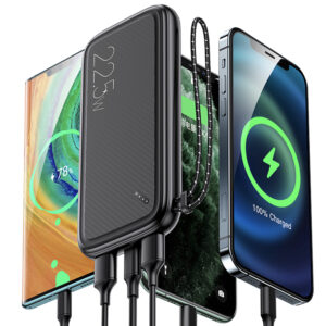 Baterie externa, Fast Charge 22.5W, FONIX RePower Adaptive Energy, Compatibil cu QuickCharge 3.0 si PD 3.0, Capacitate 10000 mAh, 2 x USB-A, 1 x USB-C, 1 x Micro-USB, Negru - 6