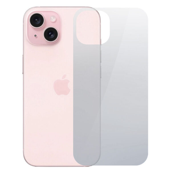 Folie Back Shield compatibila cu Apple iPhone 15, Protectie spate, Hidrogel in 3 straturi, Anti-ingalbenire, Anti-UV, Regenerabila, Anti-soc, Instalare usoara