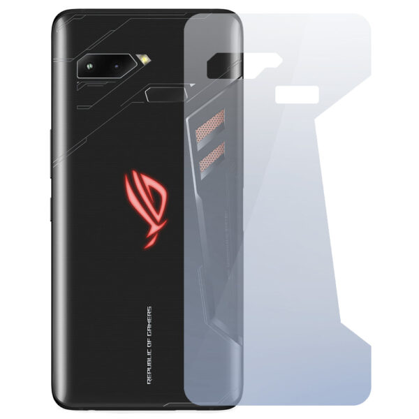 Folie InvisibleBack compatibila cu Asus ROG Phone (ZS600KL), Protectie carcasa spate, Polimer siliconic, Adeziv premium, Montare usoara, Fara lichid, Regenerabila, Full Glue