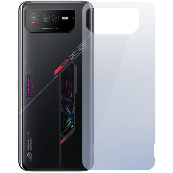 Folie InvisibleBack compatibila cu Asus ROG Phone 6 Pro, Protectie carcasa spate, Polimer siliconic, Adeziv premium, Montare usoara, Fara lichid, Regenerabila, Full Glue