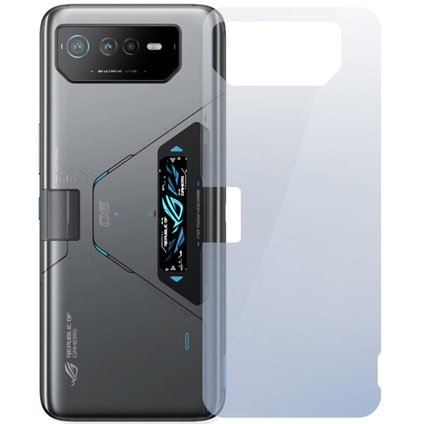 Folie InvisibleBack compatibila cu Asus ROG Phone 6D Ultimate, Protectie carcasa spate, Polimer siliconic, Adeziv premium, Montare usoara, Fara lichid, Regenerabila, Full Glue