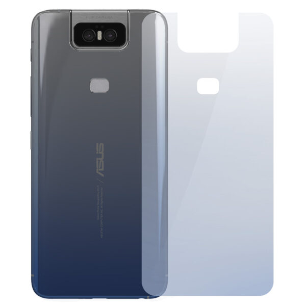 Folie InvisibleBack compatibila cu Asus Zenfone 6, Protectie carcasa spate, Polimer siliconic, Adeziv premium, Montare usoara, Fara lichid, Regenerabila, Full Glue