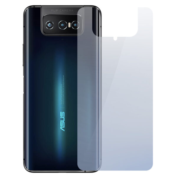 Folie InvisibleBack compatibila cu Asus Zenfone 7 Pro, Protectie carcasa spate, Polimer siliconic, Adeziv premium, Montare usoara, Fara lichid, Regenerabila, Full Glue