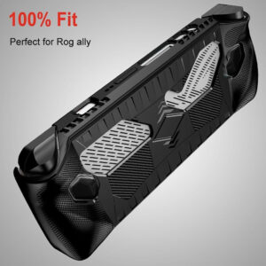 Husa de protectie compatibila Asus ROG Ally, FONIX Rubber Shield, Anti-soc, Poliuretan, Margini ridicate, Confortabila, Negru - 6