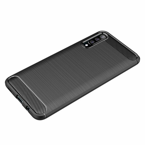 Set husa carbon cu folie compatibil cu Samsung Galaxy A30s, Antisoc, Efect Cooling, Protectie 360, Negru - 4