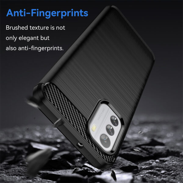 Set husa carbon cu folie compatibil cu Nokia G42, Antisoc, Efect Cooling, Protectie 360, Negru - 5