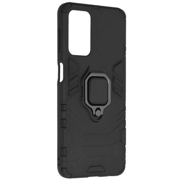 Set husa Comando Armor Ring cu folie de silicon compatibila cu Samsung Galaxy A32 5G, Antisoc, Ultrarezistenta, Protectie 360, Inel Metalic Rotativ, Negru - 6