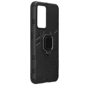 Set husa Comando Armor Ring cu folie de silicon compatibila cu Realme GT Neo2 / GT2 / GT Neo 3T / GT Neo 3T Dragon Ball Z, Antisoc, Ultrarezistenta, Protectie 360, Inel Metalic Rotativ, Negru - 6