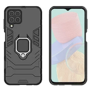 Set husa Comando Armor Ring cu folie de silicon compatibila cu Samsung Galaxy M53, Antisoc, Ultrarezistenta, Protectie 360, Inel Metalic Rotativ, Negru - 2