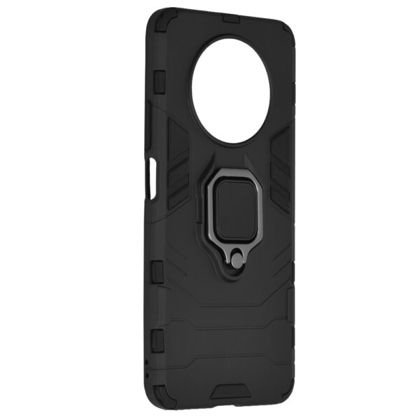 Set husa Comando Armor Ring cu folie de silicon compatibila cu Huawei Nova Y90, Antisoc, Ultrarezistenta, Protectie 360, Inel Metalic Rotativ, Negru - 6