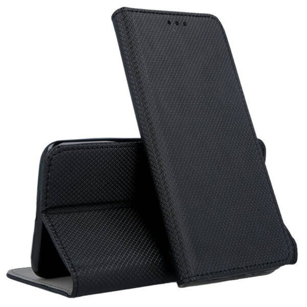 Set husa carte Comando Book si folie silicon compatibila cu Samsung Galaxy A23, Inchidere magnetica, Buzunar interior pentru card, Flip stand, Protectie completa si practica, Negru - 5