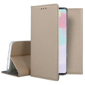 Set husa carte Comando Book si folie silicon compatibila cu Xiaomi 13, Inchidere magnetica, Buzunar interior pentru card, Flip stand, Protectie completa si practica, Auriu - 6